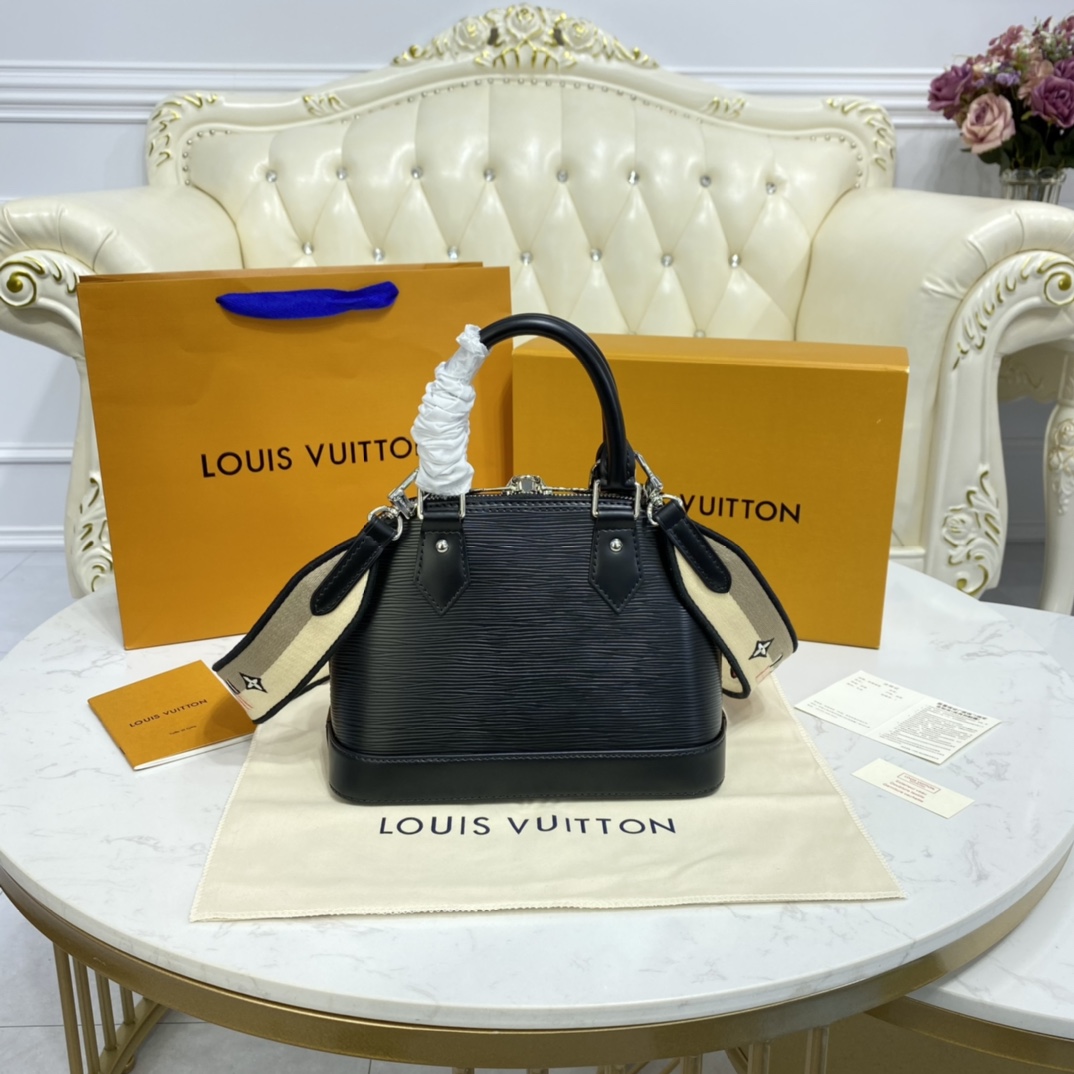 Louis Vuitton ALMA BB Epi Leather Handbag M59217 Black